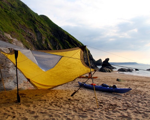 camp during a sea kayaking expedition