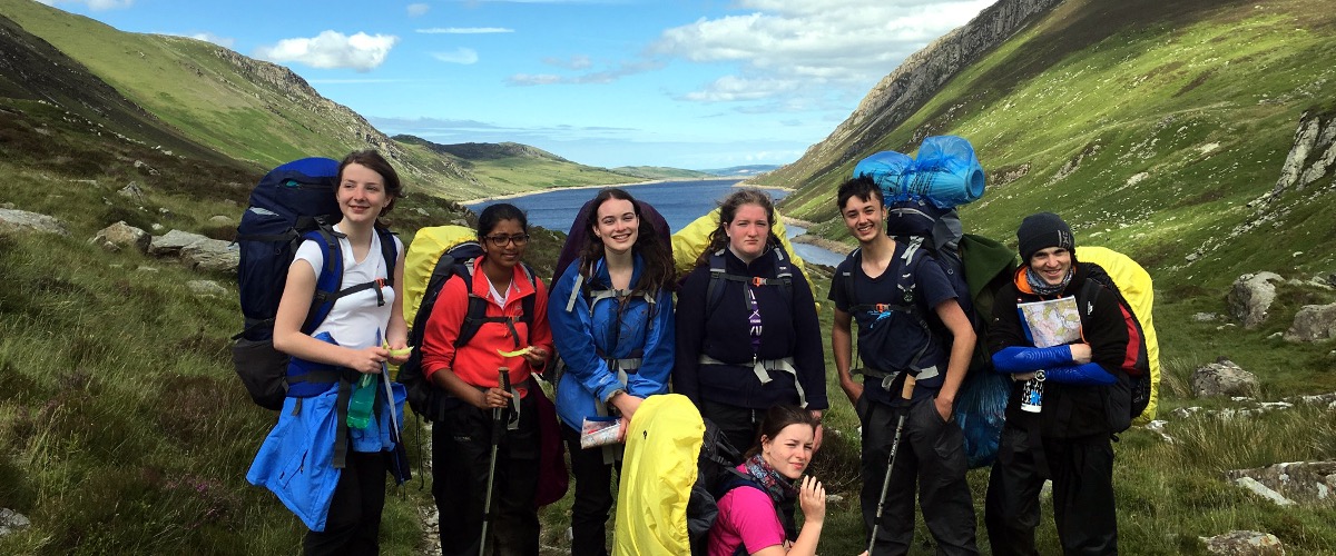 DofE Group walking in North Wales