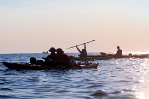 Map work on sea kayak expedition