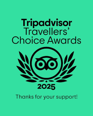 TripAdvisor Travellers Choice award winner for 5 years in a row