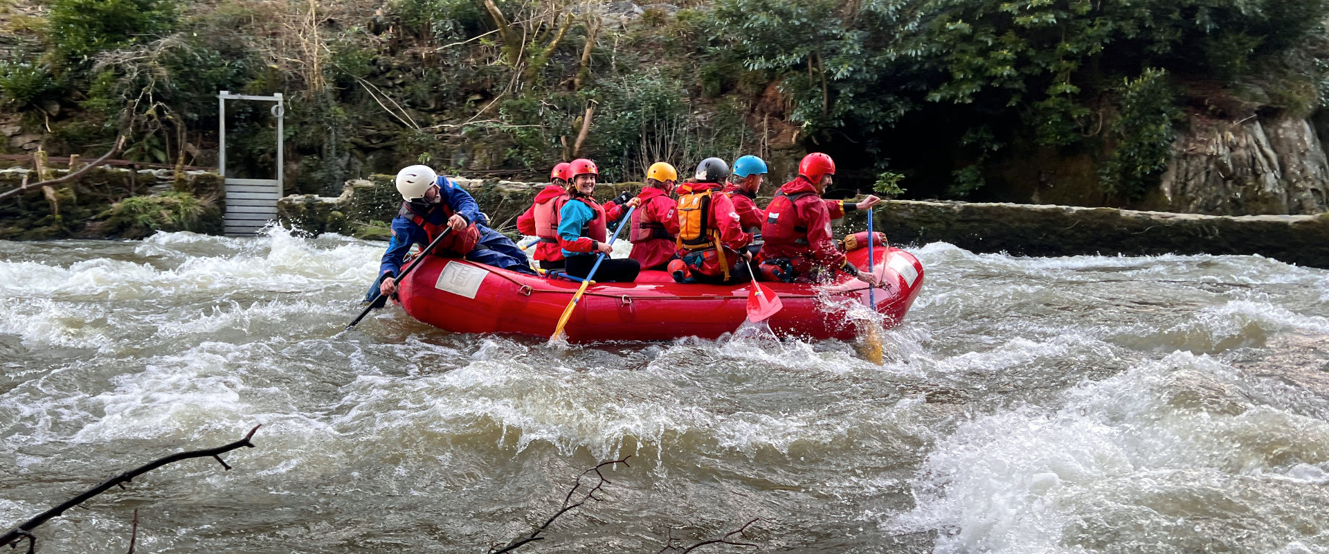White water rafting trips on the River Teifi in West Wales